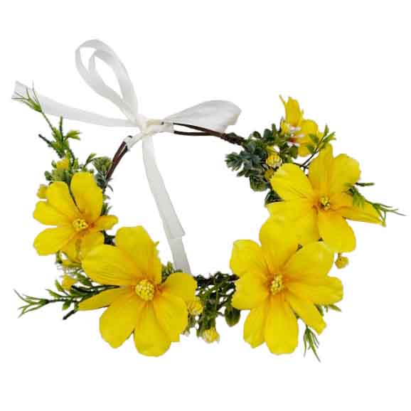 Couronne fleurs jaunes