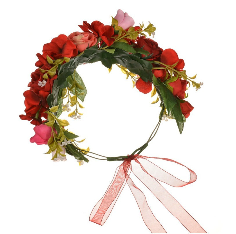 Curonne fleurs rouge