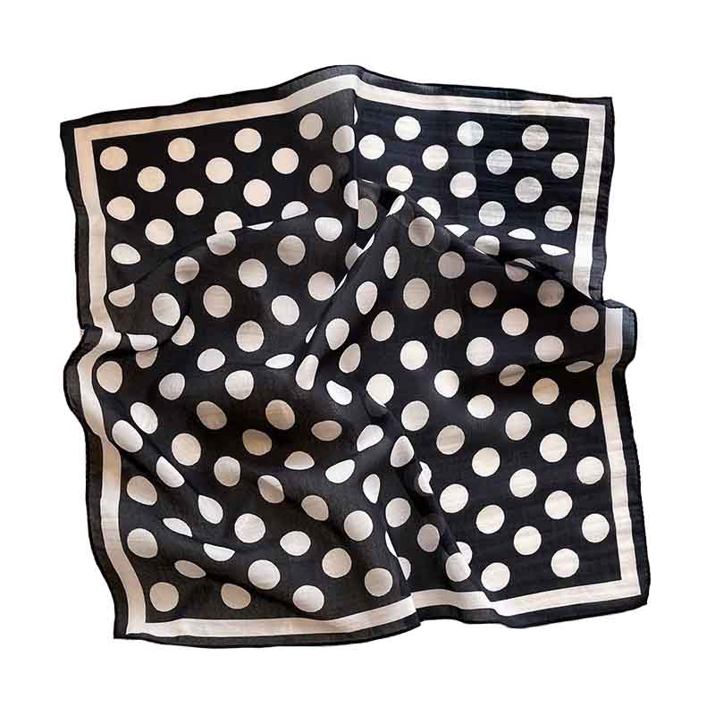 Foulard femme noir et blanc