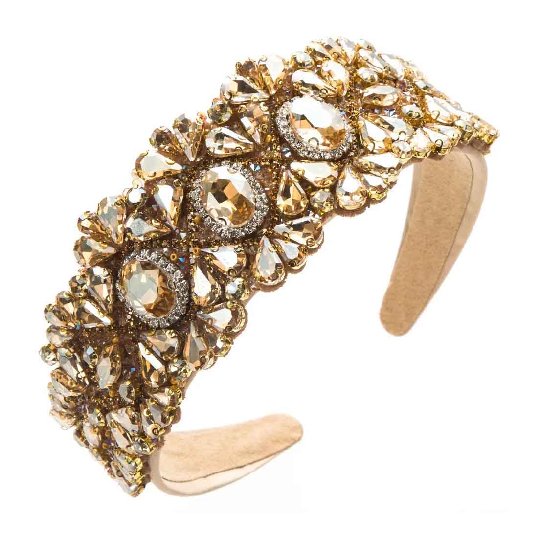 Headband doré mariage