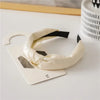 headband satin blanc