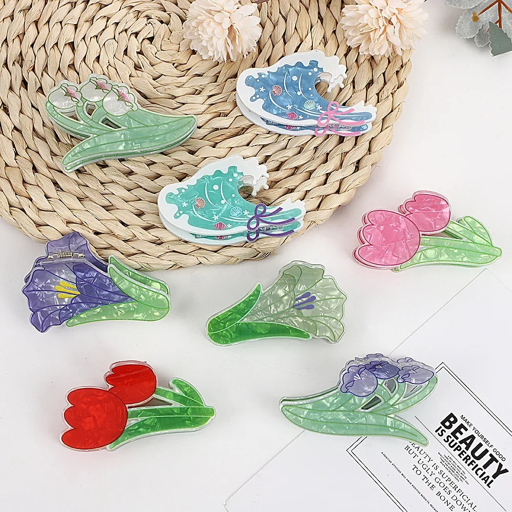 pince a cheveu fleur