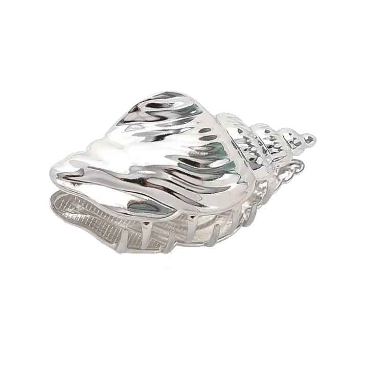 Pince cheveux coquillage argenté