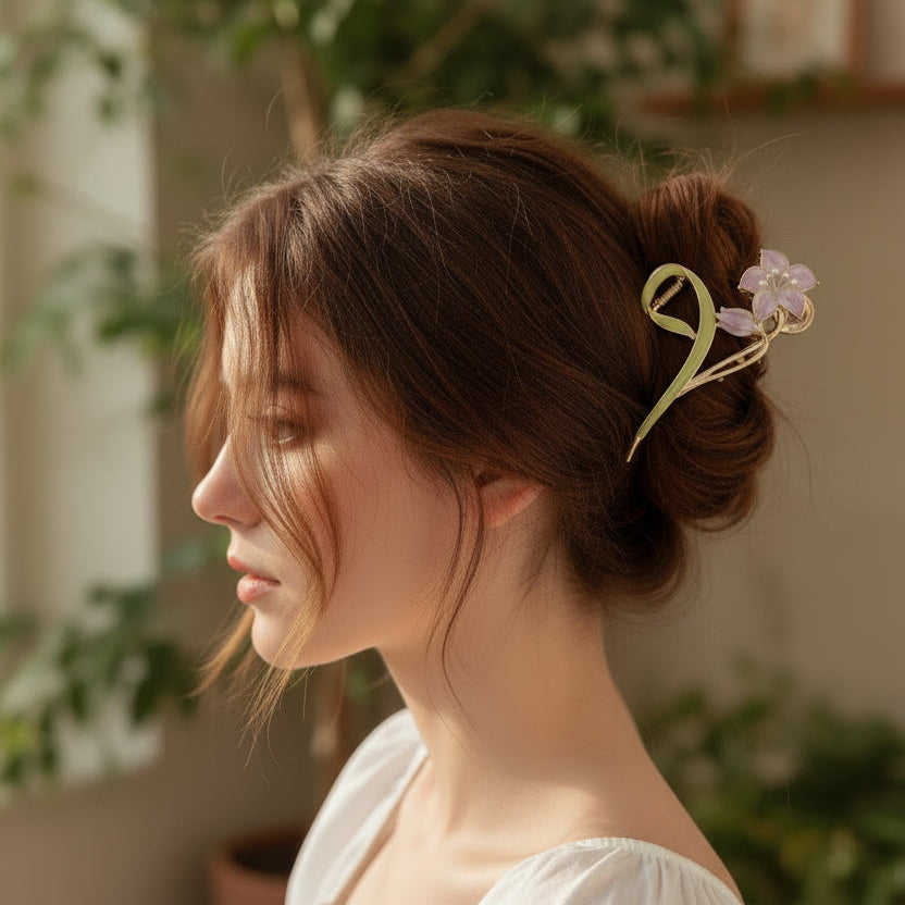 Pince fleur violet