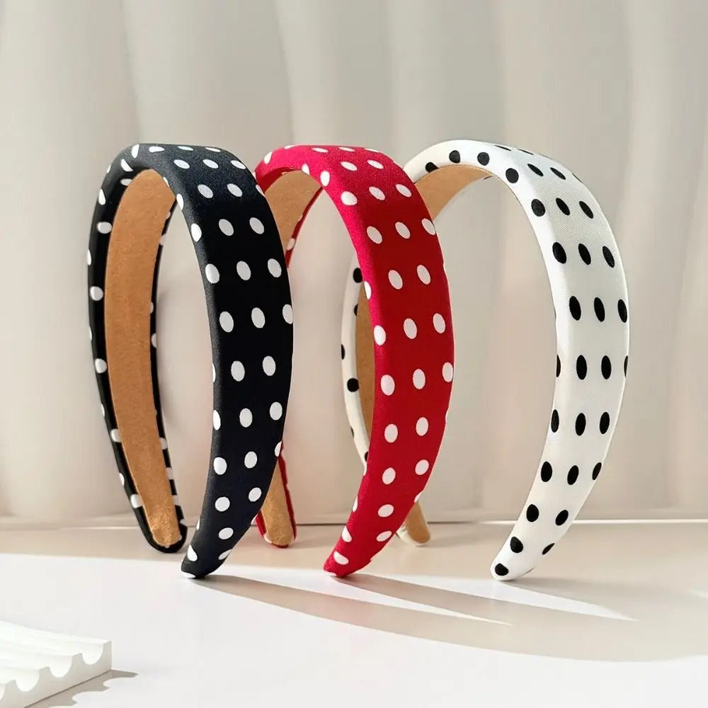 serre tete a pois rouge