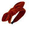 serre tete noeud velours caramel