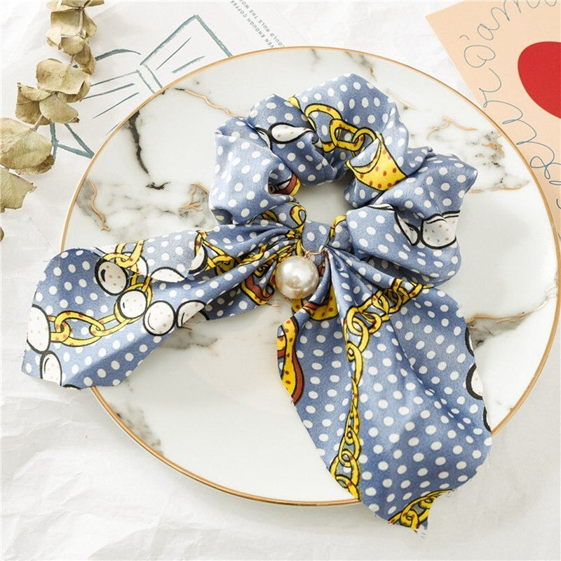 chouchou chic bleu