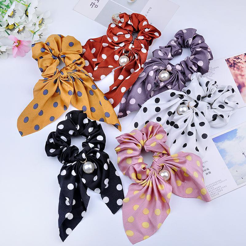 chouchou vintage a petits pois