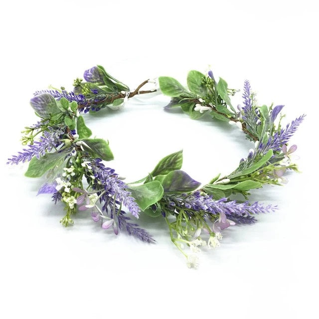 couronne cheveux de lavandes
