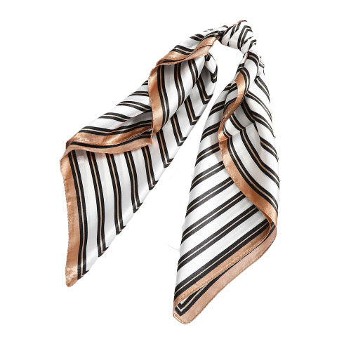 foulard cheveux marron
