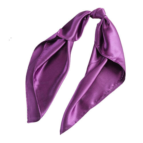 foulard cheveux violet satin