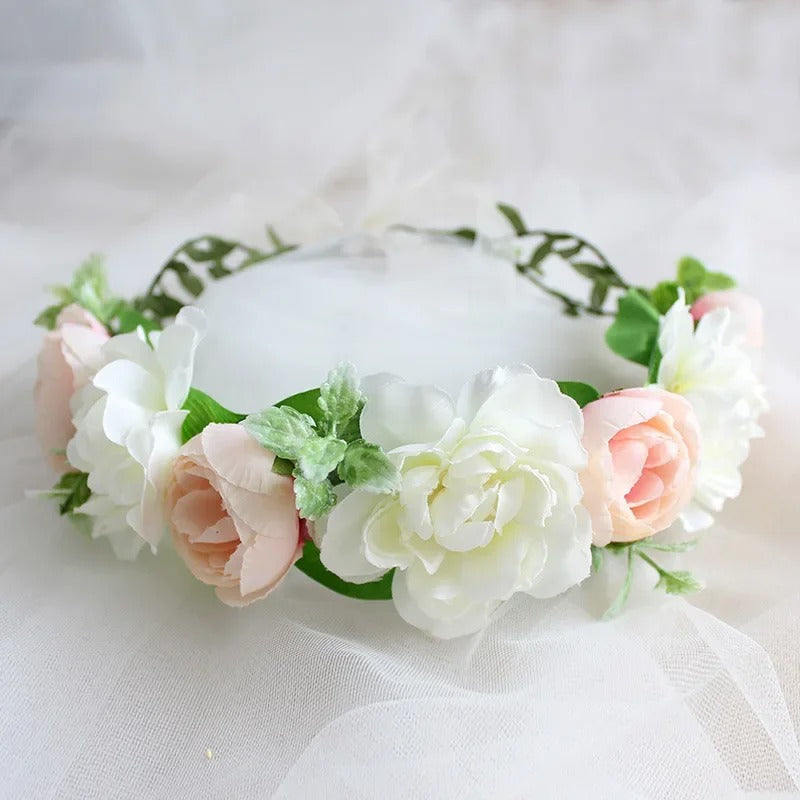 Couronne fleurs romantique