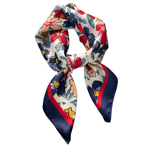 Foulard cheveux fleuri reine daujourdhui