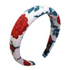 Serre tete fleuri rouge et blanc