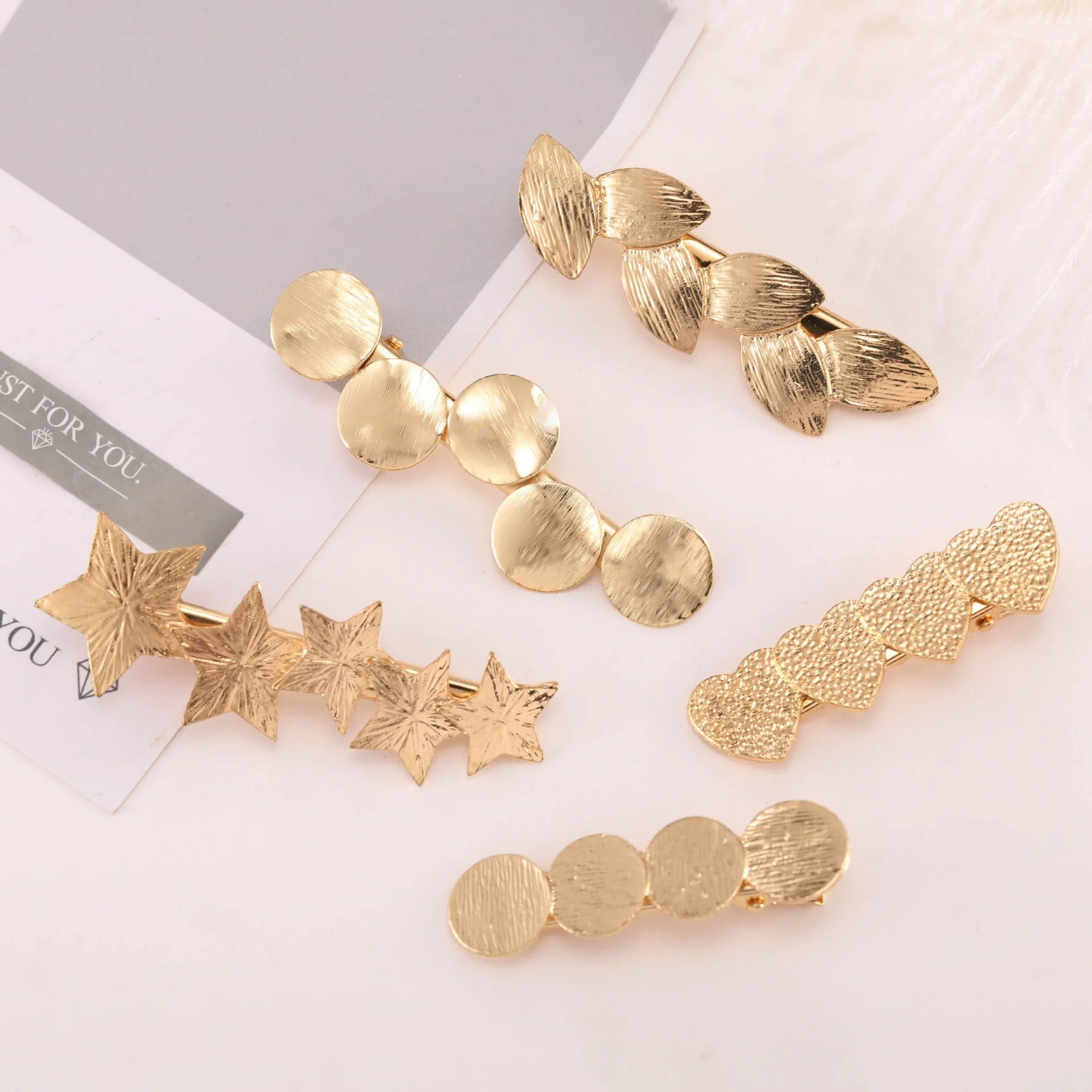 barrette cheveux dore