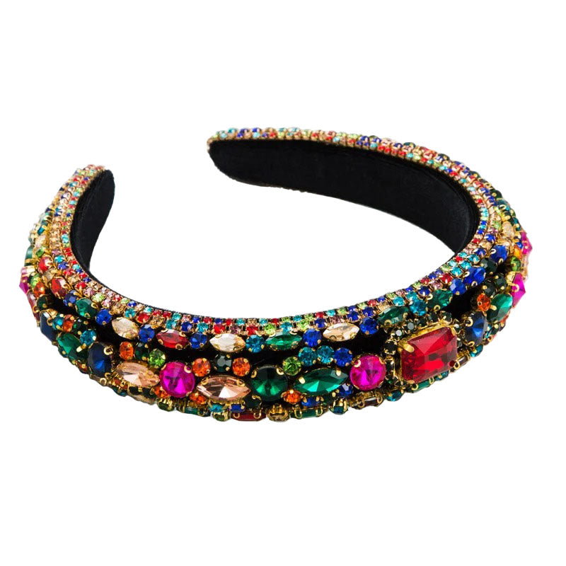 Bijou de tête cristaux colorés - Quitterie