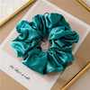 chouchou soie turquoise