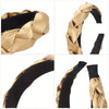 details serre tete cuir dore