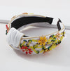 headband cheveux perles blancs