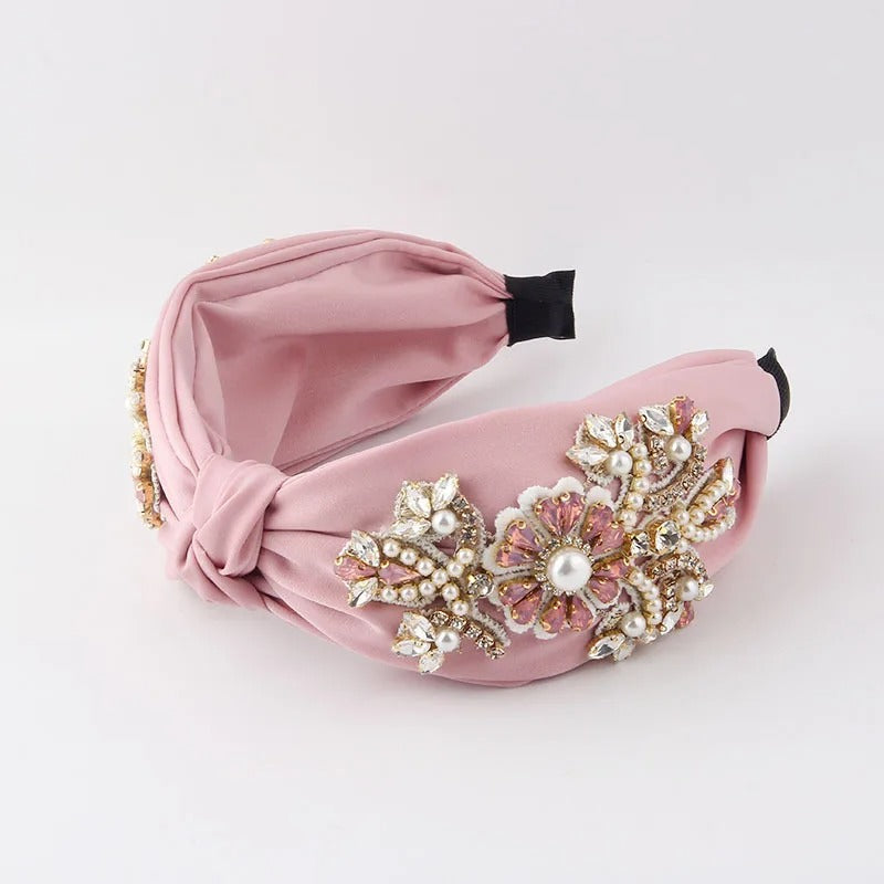 Headband rose princesse bijoux