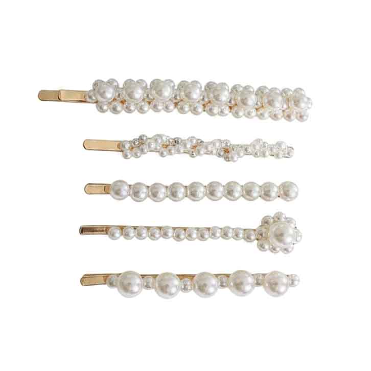 lots barrette perles chic