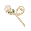 Pince cheveux fleur doré