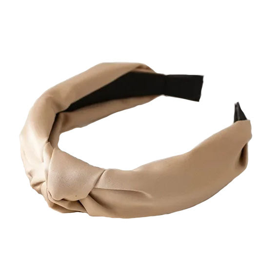 Headband beige satin