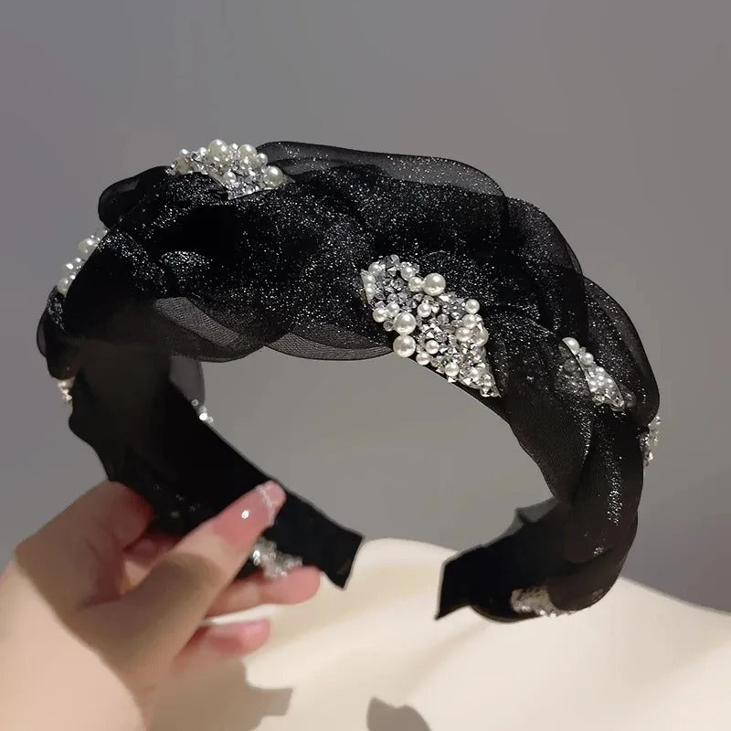 bijou de tête perles et strass