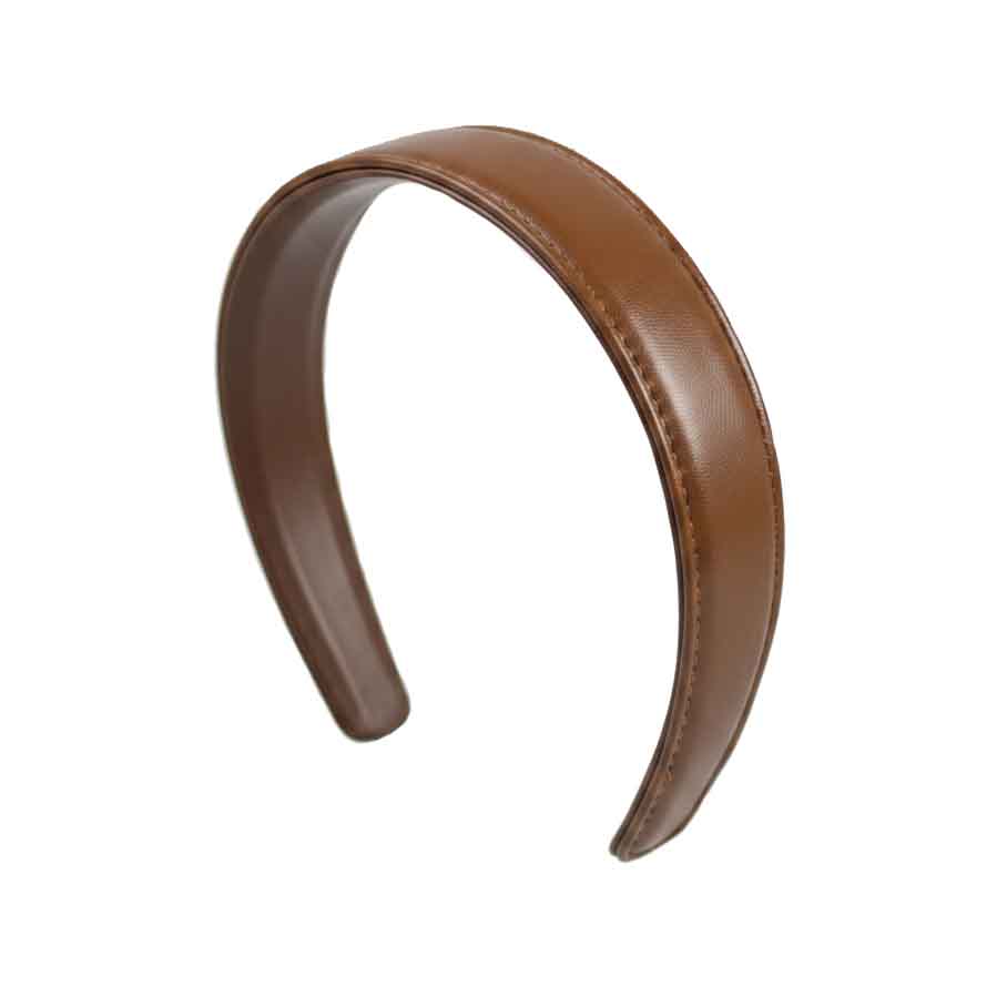 Serre tete cuir caramel
