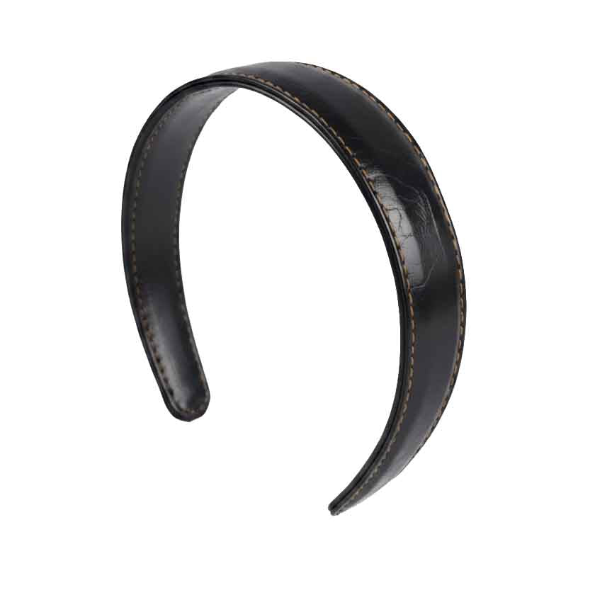 Serre tete cuir noir