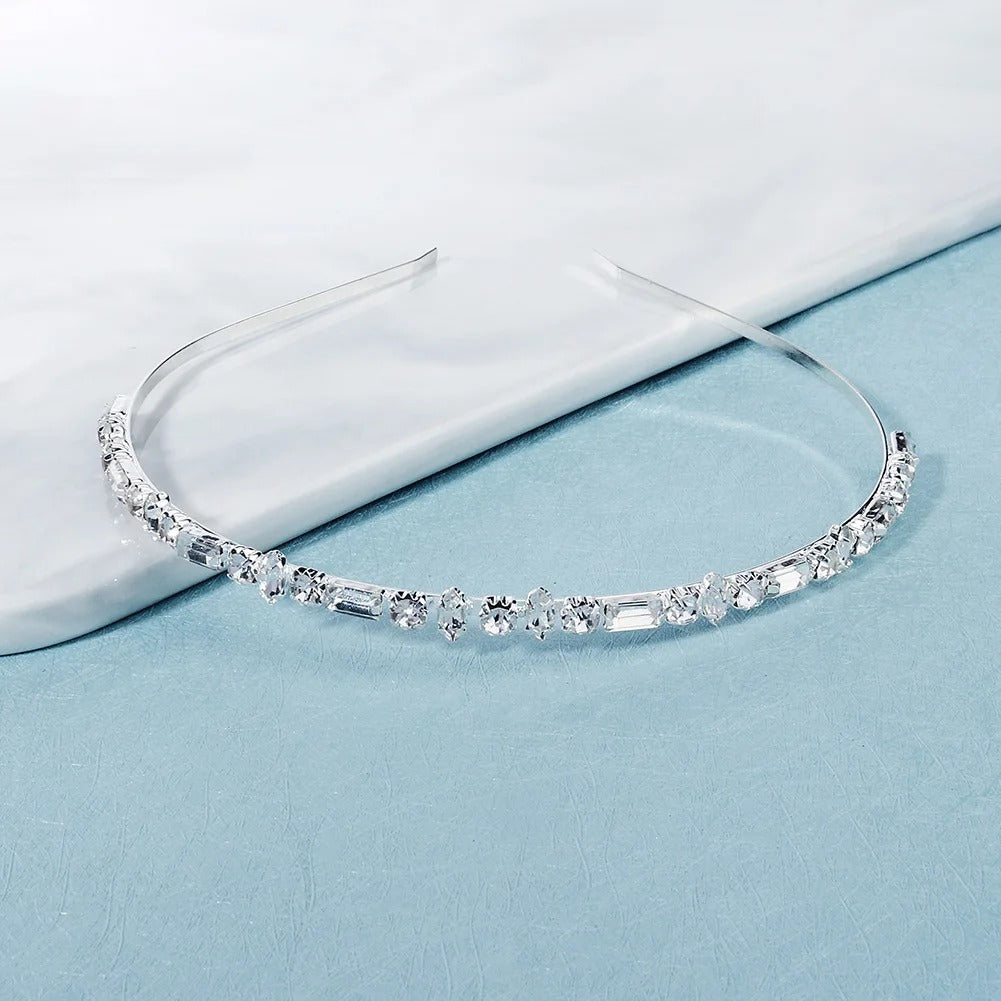 Serre-tete diamant argent