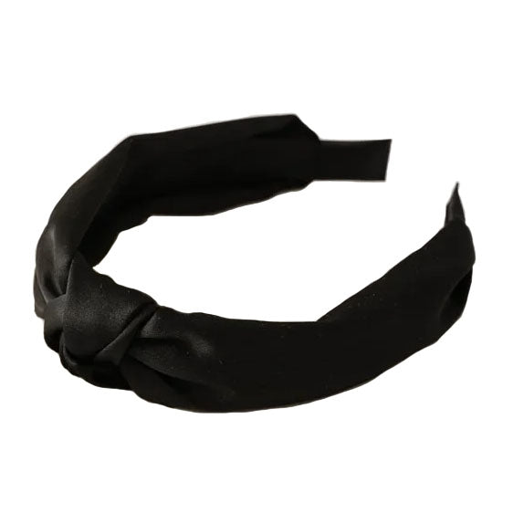 Headband noir satin