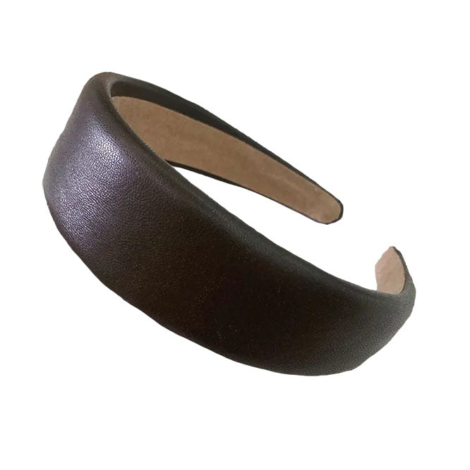 Serre tête cuir maxi noir