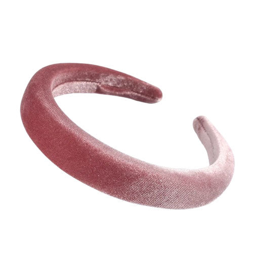 Serre tête rose velouté