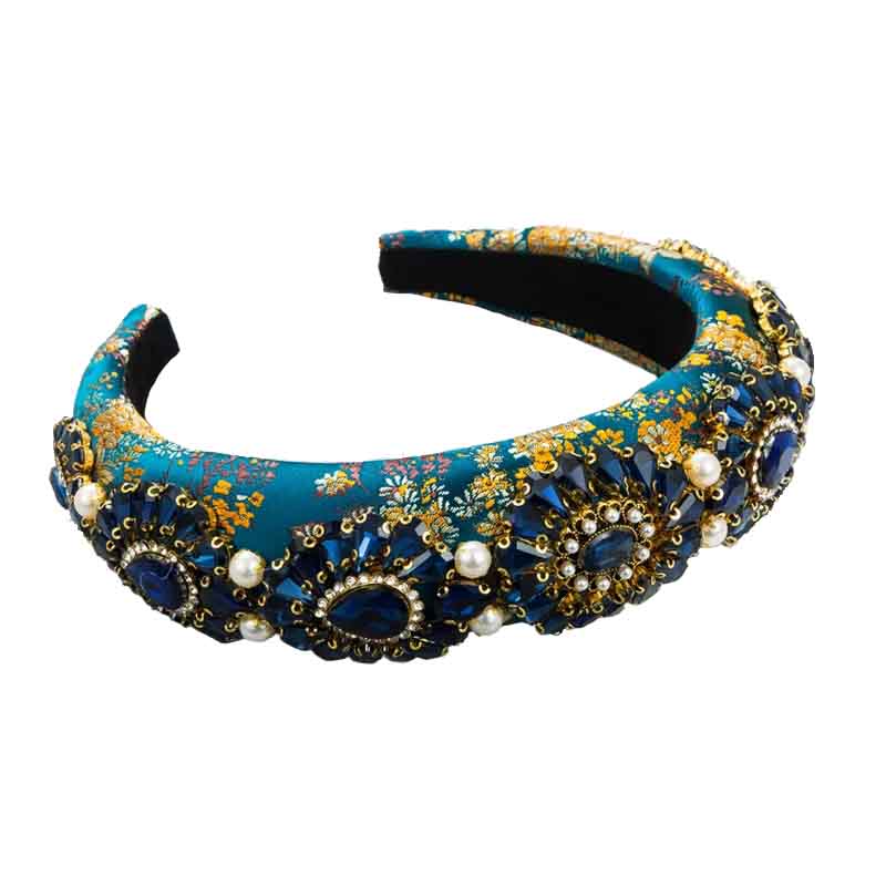 Serre tête Strass Bleu Saphir