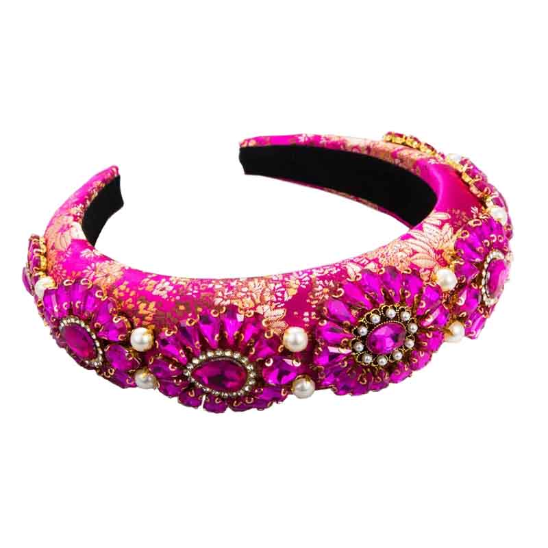 Serre tête Strass Fuschia