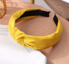 serre tete tissu jaune