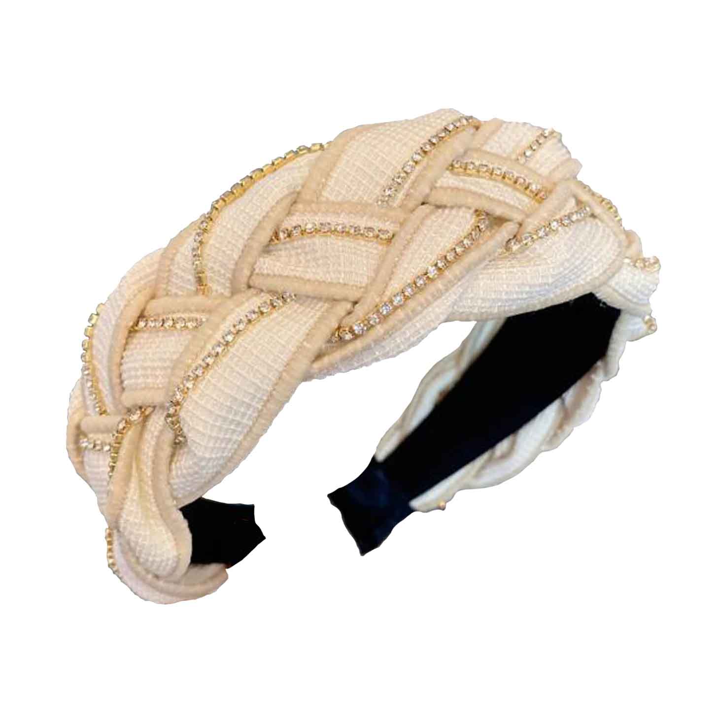 Serre tete tresse doré 