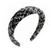 Serre tete tweed blanc noir