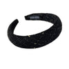 Serre tete tweed noir rond