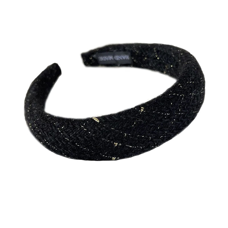 Serre tête volume tweed noir