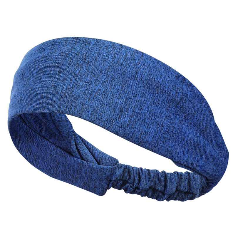 bandeau cheveux sport , fin bleu/rouge