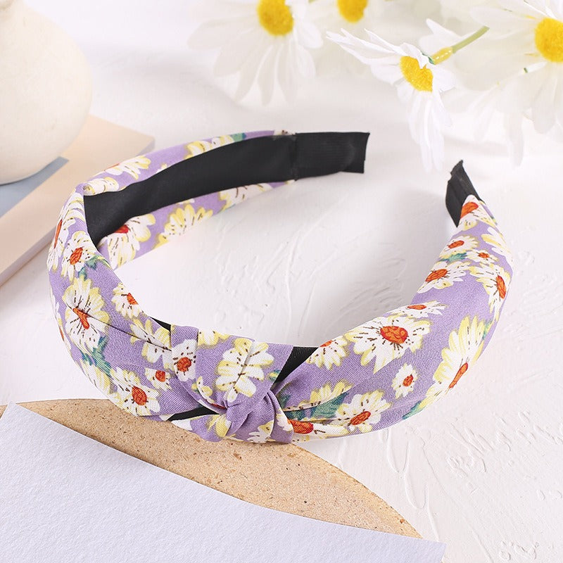 bandeau fleurs violet 