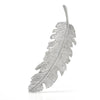 barrette plume argente