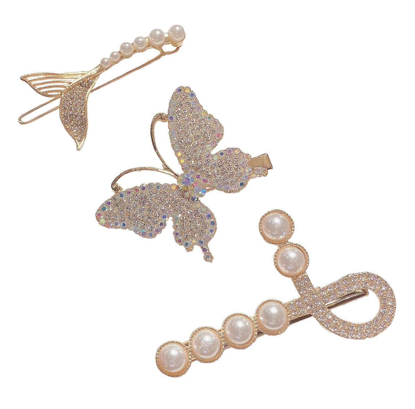 barrette papillon poisson 