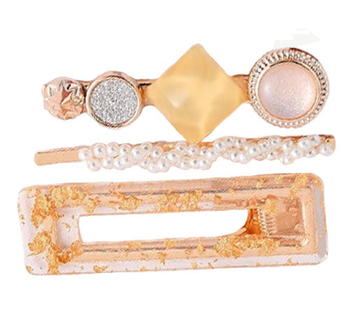 Barrettes bijoux jaune