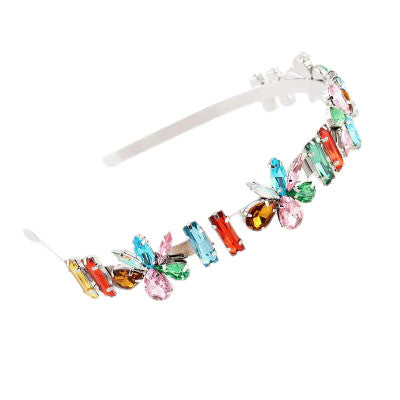 Serre tête bijoux strass colorés - Emilia