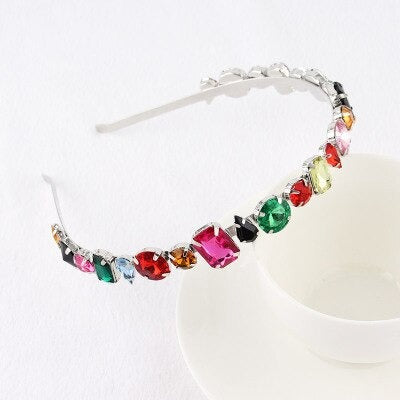 bijou ed tete strass multicolore