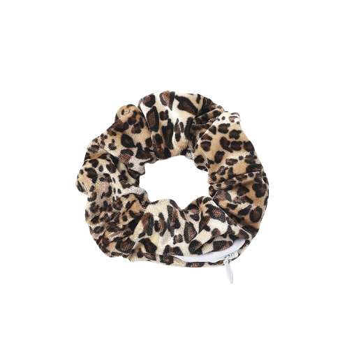 chouchou leopard velours 