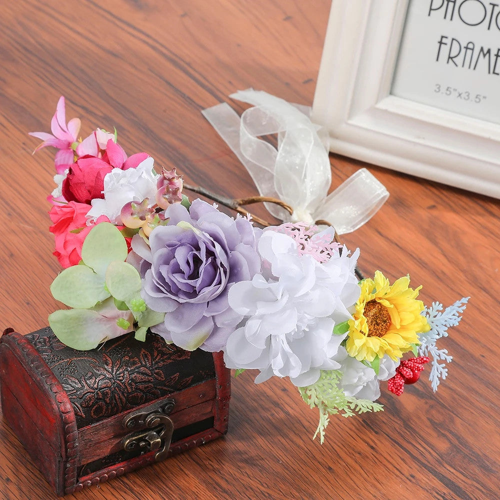 couronne de fleurs champêtre